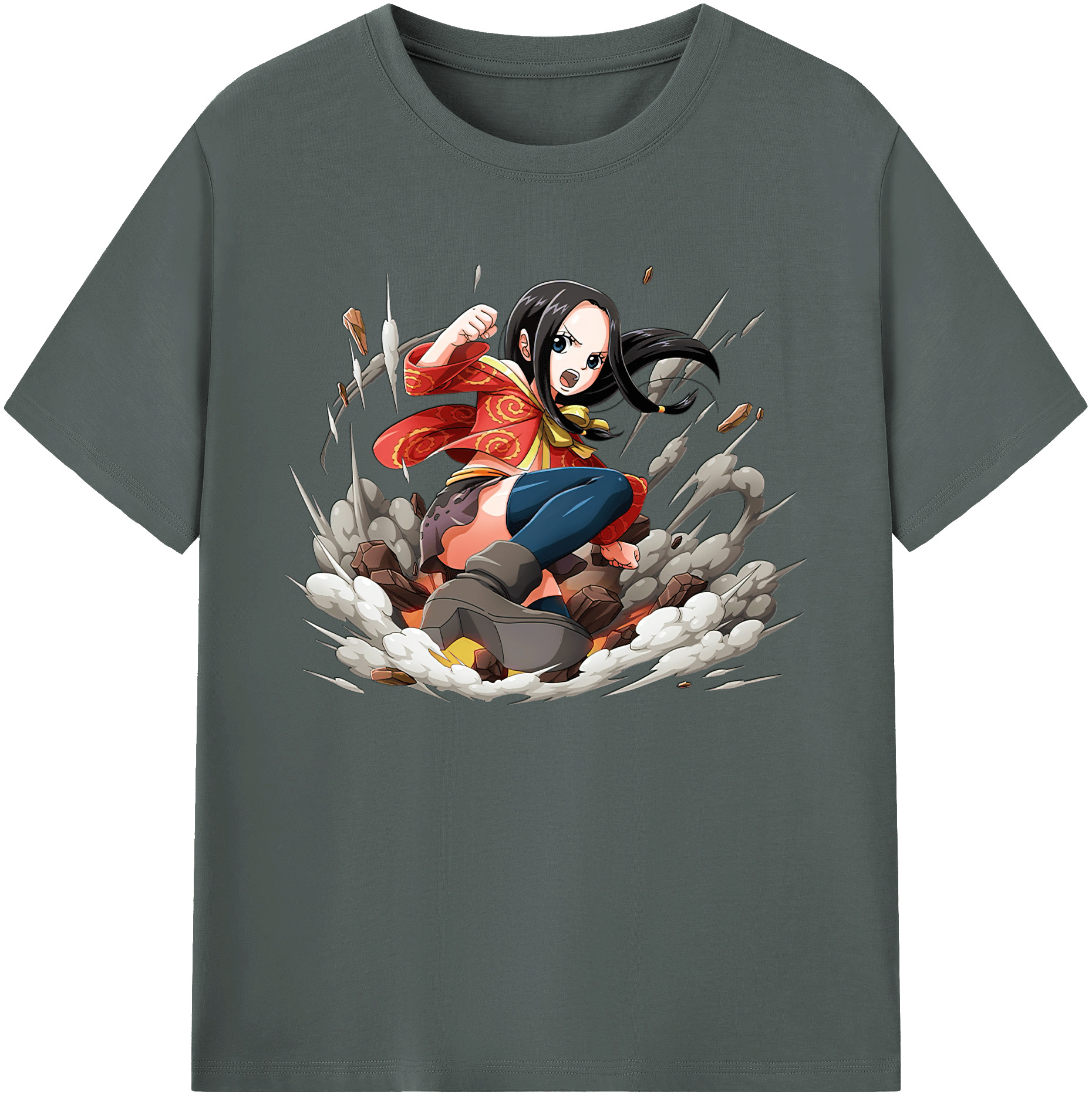 ワンピース ボア・ハンコック ONE PIECE Boa·Hancock 綿100％ メンズ半袖Tシャツ｜肌触りやわらか＆通気性